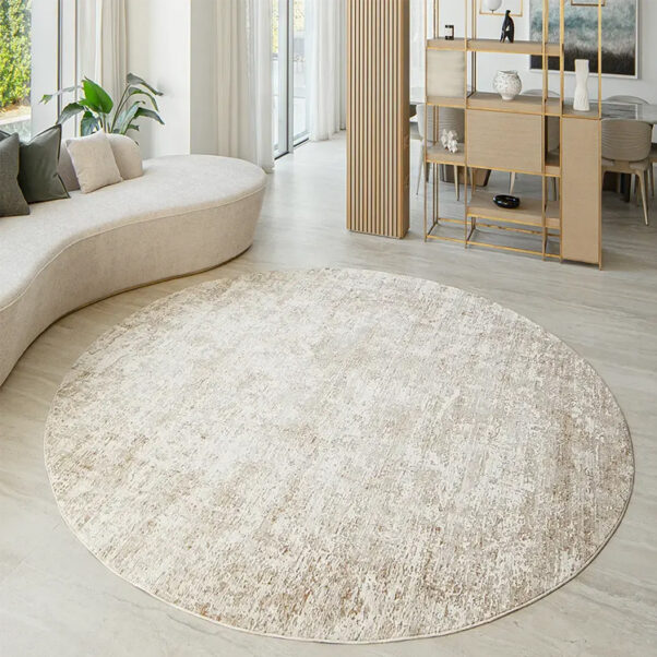 Faded Abstract Patterned Carpet
