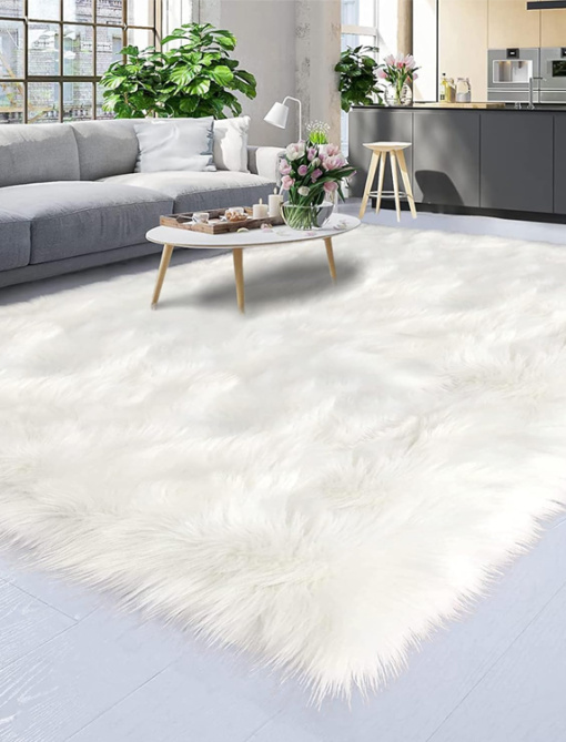 Fluffy Washable Rug Area Rugs for Bedroom