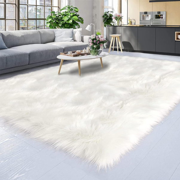 Fluffy Washable Rug Area Rugs for Bedroom