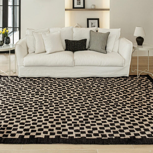 Pattern of Small Squares Modern Carpet - Image 2