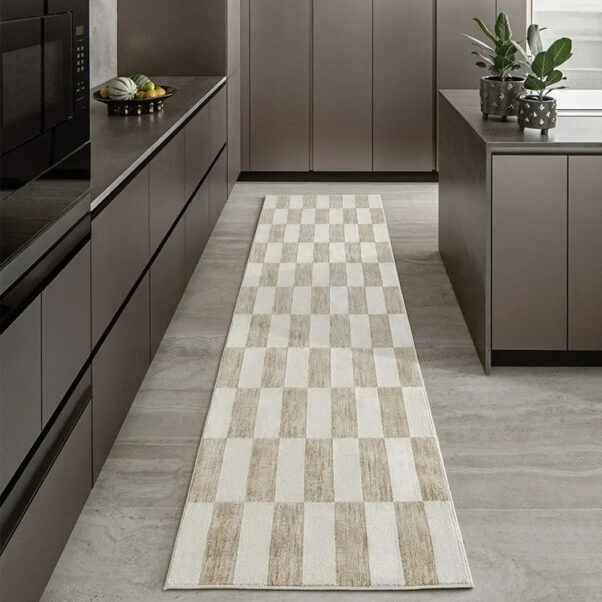Textured Rectangle Checkerboard Carpet