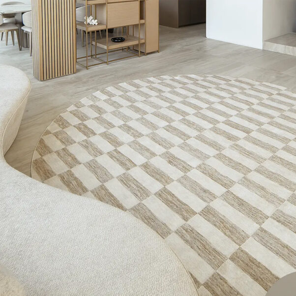 Textured Rectangle Checkerboard Carpet - Image 3