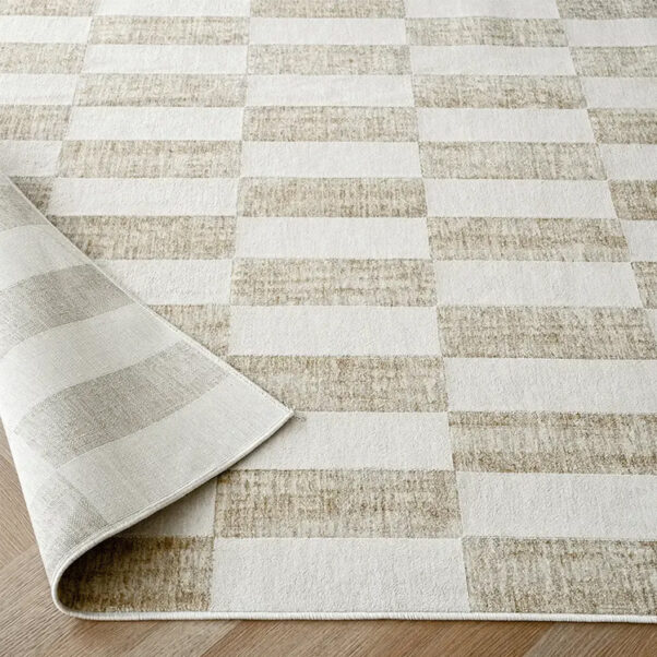 Textured Rectangle Checkerboard Carpet - Image 3