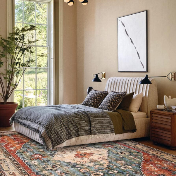 Washable Rugs 6x9 Vintage Rug for Living Room - Image 3